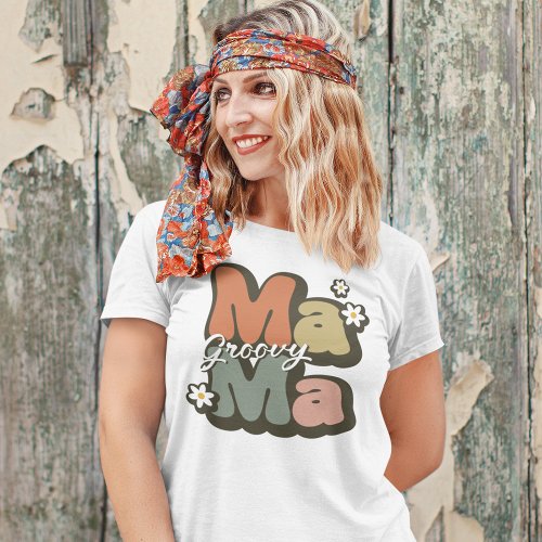 Groovy Mama Retro Womens T_Shirt