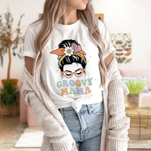 Groovy Mama Shirt Retro Mama  T_Shirt