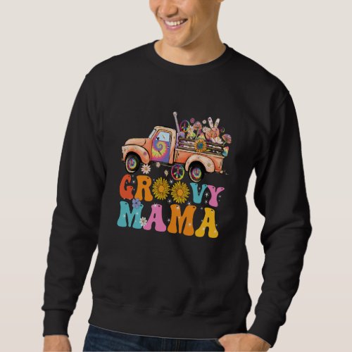Groovy Mama Truck Retro Hippie Vintage Sweatshirt