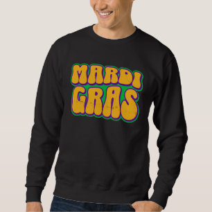 Groovy Mardi Gras Vintage Retro Masquerade Costume Sweatshirt