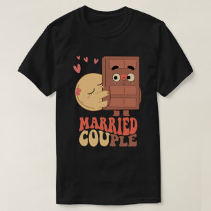 Groovy Married Couple Pancake Chocolate Love T-Shirt