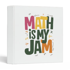 Groovy Math is My Jam First Day Back To School  3 Ring Binder