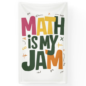 Groovy Math is My Jam First Day Back To School  Banner