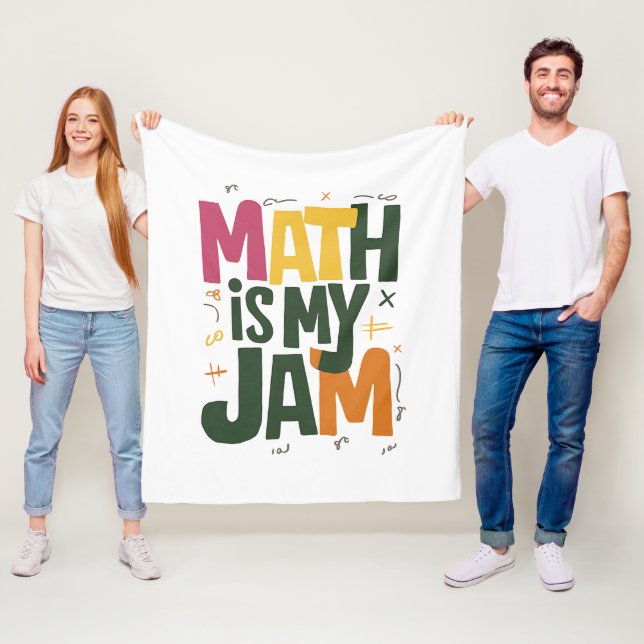 Groovy Math is My Jam First Day Back To School  Fleece Blanket (In Situ)