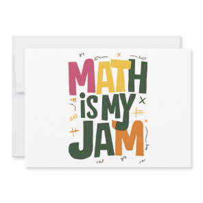 Groovy Math is My Jam First Day Back To School  Invitation