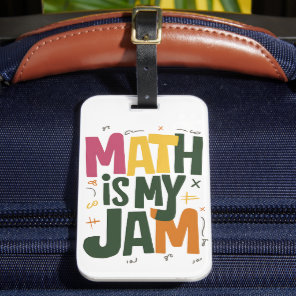 Groovy Math is My Jam First Day Back To School  Luggage Tag