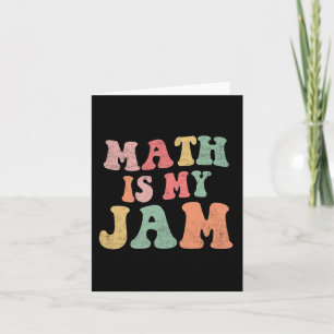 Groovy Math is My Jam First Day Back To School Mat Card