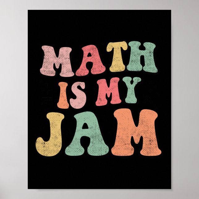 Groovy Math is My Jam First Day Back To School Mat Poster (Front)