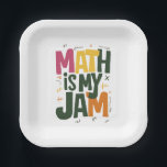 Groovy Math is My Jam First Day Back To School  Paper Plates<br><div class="desc">Groovy Math is My Jam First Day Back To School Math Teachers</div>