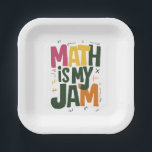 Groovy Math is My Jam First Day Back To School  Paper Plates<br><div class="desc">Groovy Math is My Jam First Day Back To School Math Teachers</div>