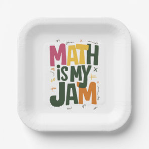 Groovy Math is My Jam First Day Back To School  Paper Plates
