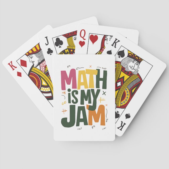 Groovy Math is My Jam First Day Back To School  Poker Cards (Back)