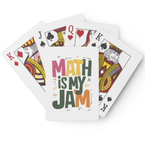 Groovy Math is My Jam First Day Back To School  Poker Cards