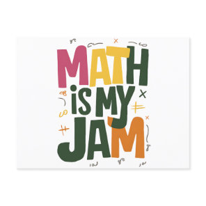 Groovy Math is My Jam First Day Back To School  Postcard