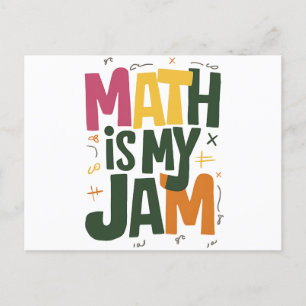 Groovy Math is My Jam First Day Back To School  Postcard
