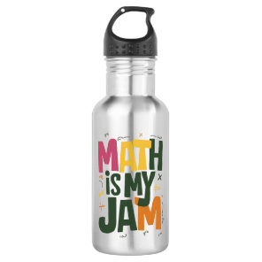 Groovy Math is My Jam First Day Back To School  Stainless Steel Water Bottle