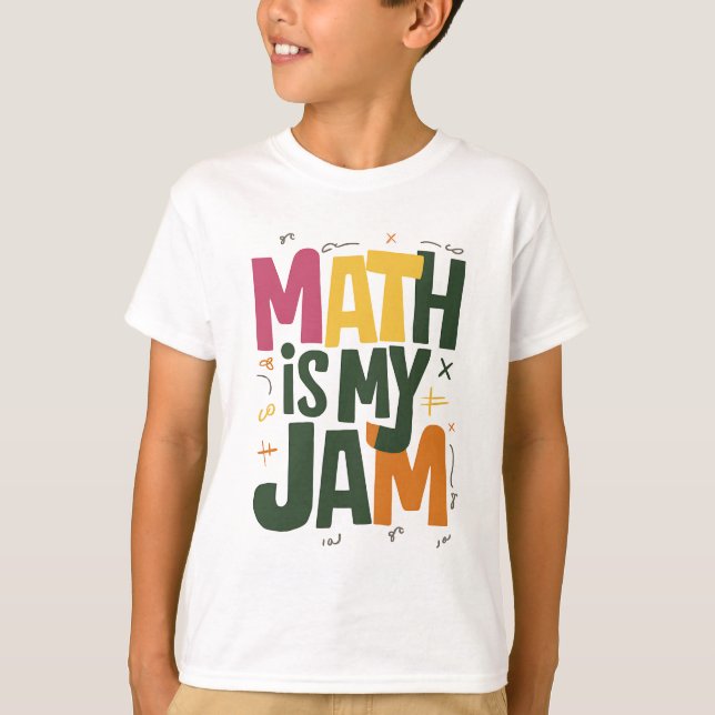 Groovy Math is My Jam First Day Back To School  T-Shirt (Front)