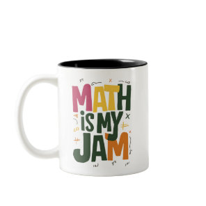 Groovy Math is My Jam First Day Back To School  Two-Tone Coffee Mug