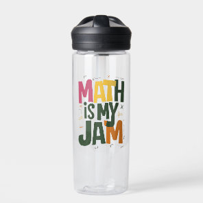 Groovy Math is My Jam First Day Back To School  Water Bottle
