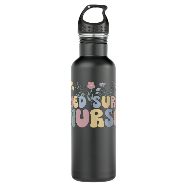Groovy Med Surg Nurse Medical-Surgical Nursing  Stainless Steel Water Bottle (Front)