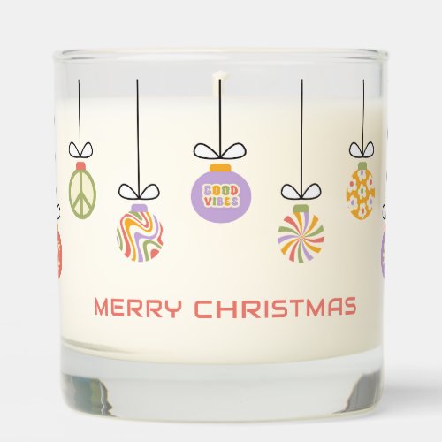 Groovy Merry Christmas Decorations Baubles Scented Candle