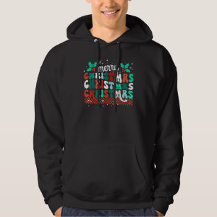 Groovy Merry Christmas Light Pajamas Family Xmas Hoodie