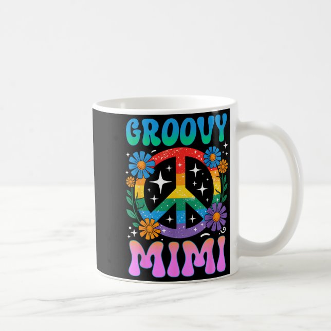 Groovy Mimi Floral Hipe Funny Mother's Day Mom Wom Coffee Mug (Right)