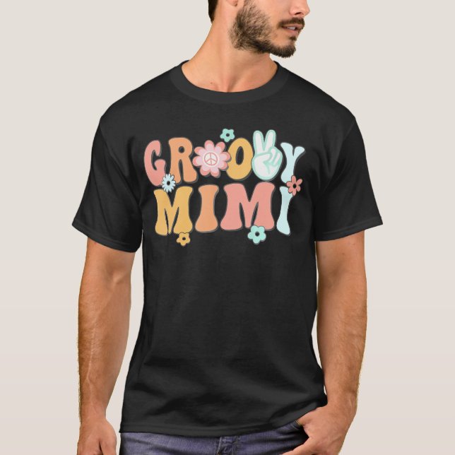 Groovy Mimi Grandma Matching Family 1St Birthday P T-Shirt (Front)