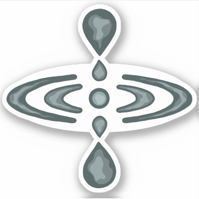 Groovy Mindfulness Symbol Sticker (Front)