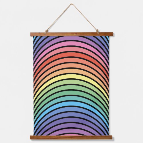 Groovy Mod Colorful Funky Retro Abstract Rainbow Hanging Tapestry