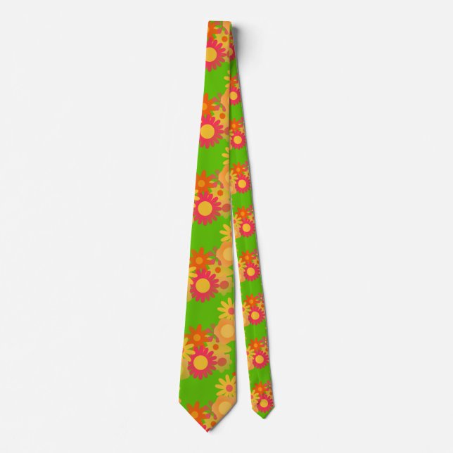groovy mod floral neck tie (Front)