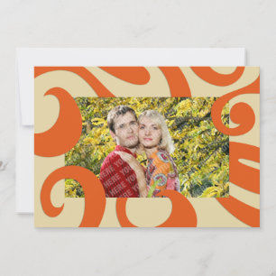 Groovy Mod Holiday Photo Flat Card