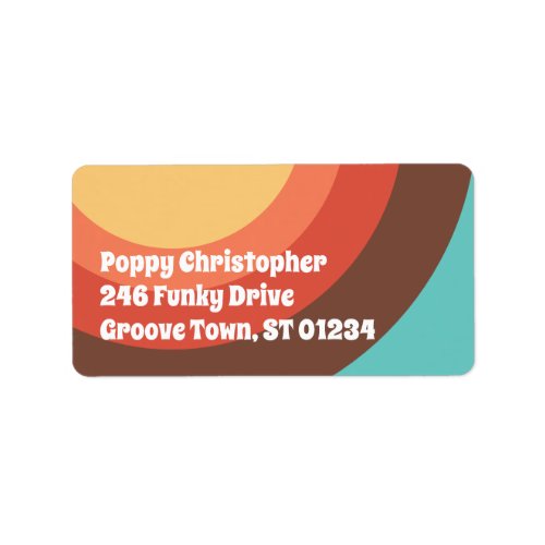 Groovy Modern Retro Colorful Curves Bold Friendly Label