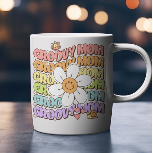 Groovy Mom Coffee Cup Sip in Style with 70s Vibes Coffee Mug