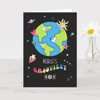 Groovy Mom Mother's Day Card Trippy Retro 60s Art