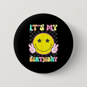 Groovy mom of both baseball softball mom mama button