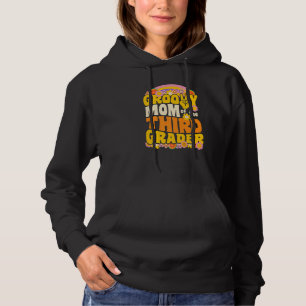 Groovy Mom of the Third Grader Retro Wavy 70s Vint Hoodie