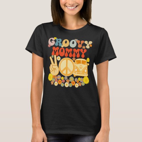 Groovy Mommy Retro Matching Family Baby Shower Mot T_Shirt