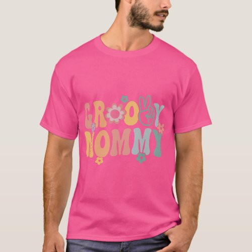 Groovy Mommy Retro Mom Matching Family 1st Birthda T_Shirt