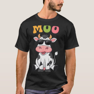 Groovy Moo Cow - Funny Farmer Cow Men Women Kids B T-Shirt