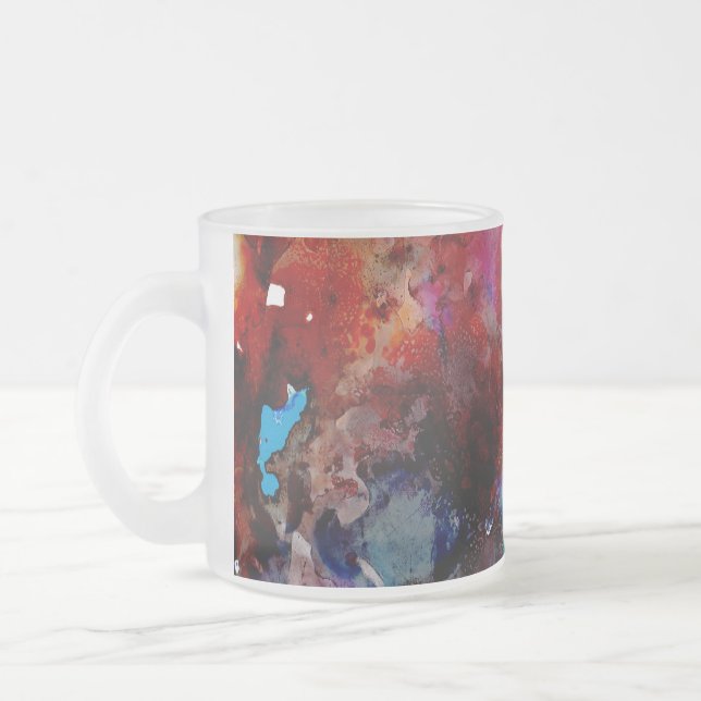 Groovy Mood Frosted Glass Coffee Mug (Left)