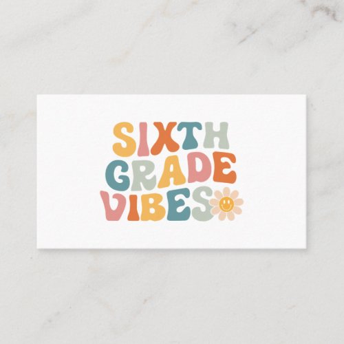 Groovy Motivational Testing Day Teacher Student Yo Business Card