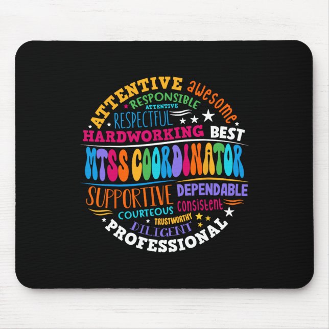 Groovy Mtss Coordinator School Counselor School Ps Mouse Pad (Front)