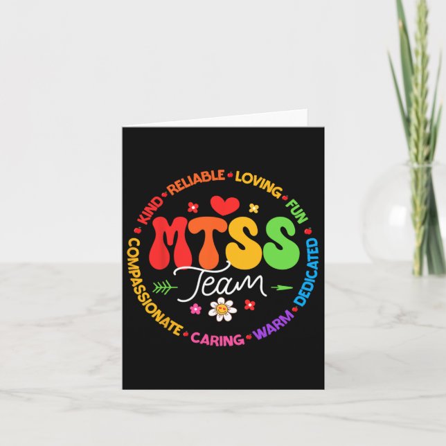 Groovy Mtss Team Coach School Counselor School Psy Card (Front)