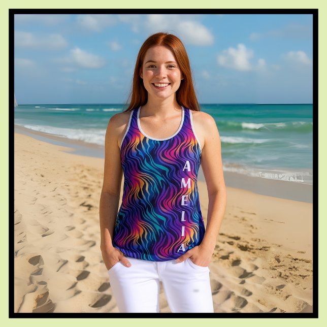 Groovy Multicolor Boho style   Tank Top (Creator Uploaded)