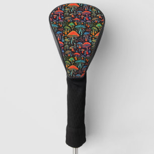 Groovy Mushrooms Pattern Golf Head Cover