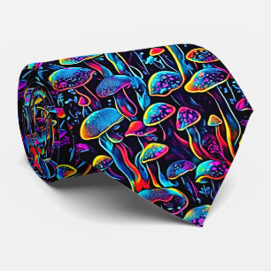 Groovy Mushrooms Pattern Neck Tie