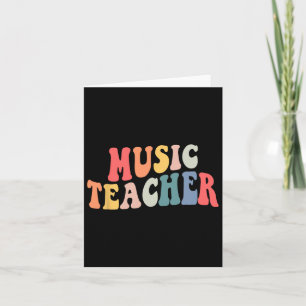 Groovy Music Teacher Team Teacher Byck To School Card