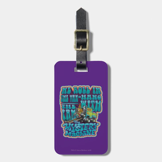 Groovy Mystery Machine Fam Graphic Luggage Tag (Front Vertical)