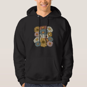 Groovy Nan Grandmother Flowers Nan Grandma Hoodie